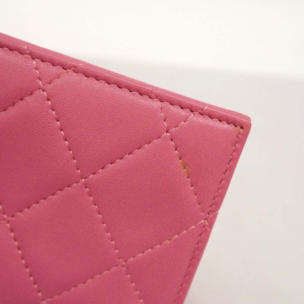 Chanel Matelasse Tri-fold Long Wallet in Lambskin, Pink Champagne, Women's - Picture 14 of 16